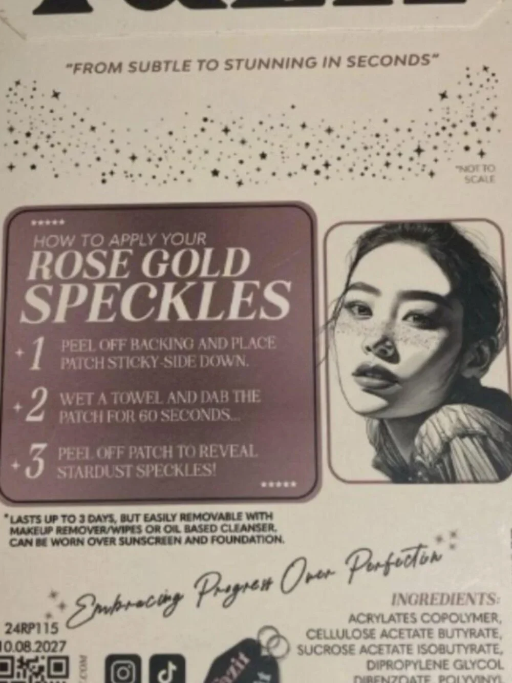 FAZIT Limited Edition Rose Gold/Glitter Speckles for Womens' Face | Exp 10/08/27